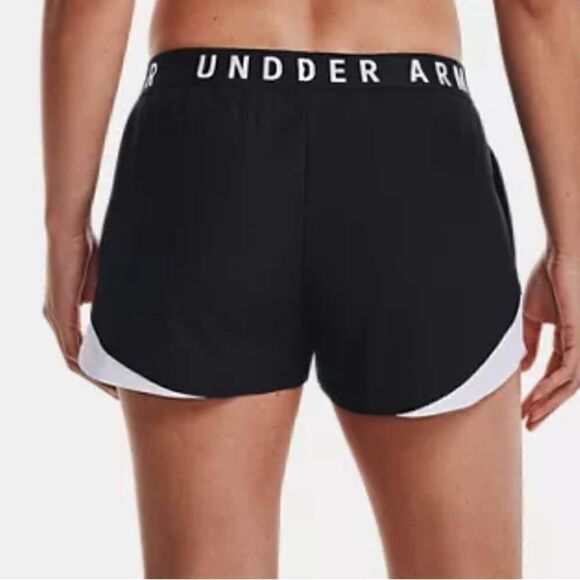 Underarmour Women's UA Play Up 3.0 Shorts Black / White NWT Size X-Large - Picture 2 of 10